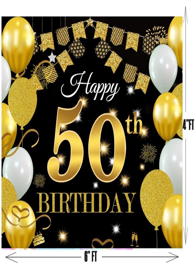 Theme My Party 50th Birthday Customised Backdrop I 50th Birthday Decoration For Him I 50 Years Birthday Backdrop - Image 3